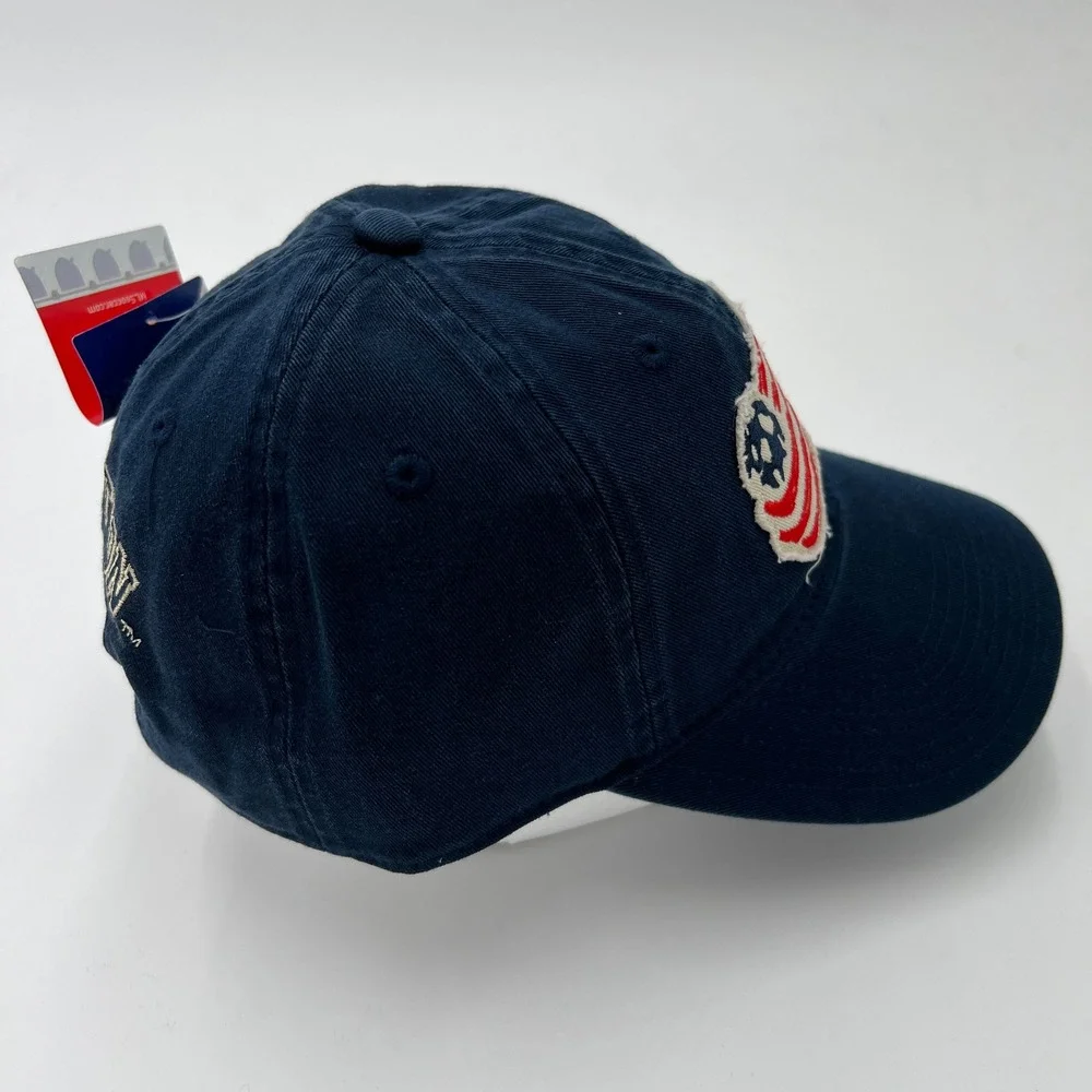 New England‎ Revolution MLS Baseball Cap Navy Blue Embroidered Patch Strapback